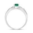 thumbnail image 5 of 14k White Gold Oval Emerald And Diamond Ring, 5 of 6