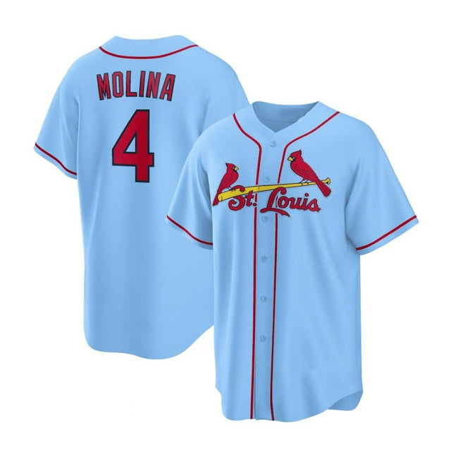 Chandail de Baseball pour Hommes St. Louis Cardinals MOLINA 4# Arena 28# Réplique pour Adulte avec Nom de Joueur Chandail Bleu Marine