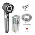 thumbnail image 4 of High Pressure Handheld Showerhead with 3 Spray Modes & Water Saving – Includes Silver Hose, No-Drill Holder & Teflon Tape – Chrome, 4 of 9