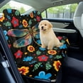 thumbnail image 2 of Drydeepin Dragonfly Colorful Boho Floral Pattern Car Back Seat Cover, Rear Bench Seat Towel Cover for Truck SUV Van Sedan, Saddle Blanket After Gym Workout Hiking, Car Accessories, 2 of 7