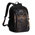 thumbnail image 1 of Balery Classical Style Brown Owl Mochila con carga USB para hombre y mujer - Mochila impermeable y antirrobo para laptop con puerto USB para viajes, trabajo, 1 of 7