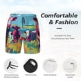 thumbnail image 3 of Balery Pop Art Colorful Cows Mens Swim Trunks Swim Shorts for Men Quick Dry Inseam Beach Shorts with Compression Liner Pocket-Medium, 3 of 9