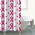 thumbnail image 4 of Pink Breast Cancer Shower Curtain 72"x84" ,Bathroom Decorative Shower Curtains Set with 12 Hooks,Modern Waterproof Washable Shower Curtain, 4 of 6