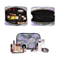 thumbnail image 5 of 3-Piece Travel Toiletry Bag Set, Hanging Wash Bag with Makeup Bag & Brush Case,Waterproof Cosmetic Organizer for Travel, Gym & Home Elegant Purple Daffodil Pattern, 5 of 9