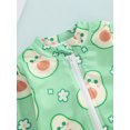 thumbnail image 6 of Musuos Toddler Girl Romper Swimwear 6M 12M 18M 24M 3Y 4Y Summer Fruit Print Ruffle Long Sleeves Zipper Swimsuits Cute Beachwear, 6 of 10