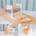 thumbnail image 4 of Bread Toast Slicer Bagel Loaf Slicer Sandwich Maker Toast Slicing Machine Folding and Adjustable Thicknesses Bread Cutter-White, 4 of 5