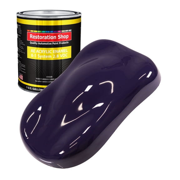Restoration Shop Majestic Purple Acrylic Enamel Auto Paint - Gallon Paint Color Only - Single Stage High Gloss
