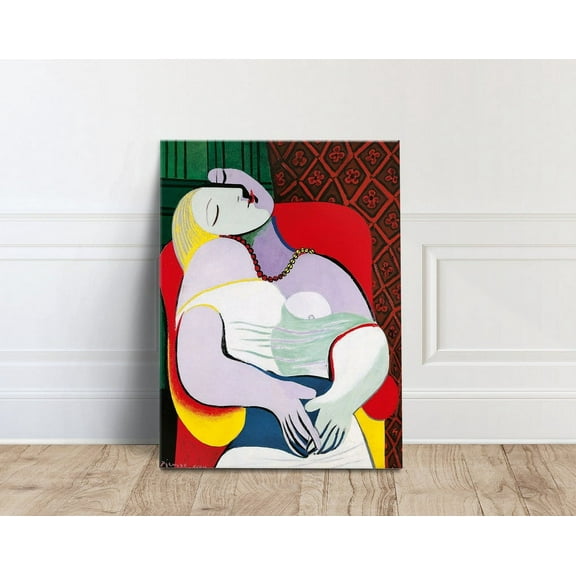 Kna Prints - 1 Pc Poster Le Reve By Pablo Picasso, Woman Asleep In An Armchair (The Dream), 1932, Pablo Picasso Art Wall Art Paint Print, UNFRAMED-8x12