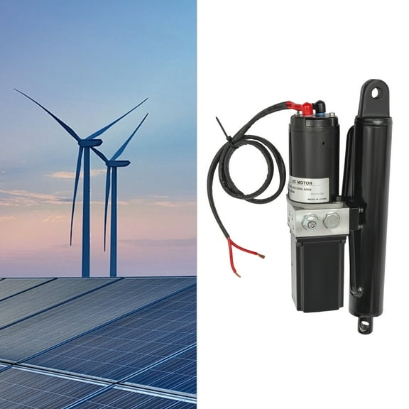 Electric Hydraulic Actuator, Linear Actuator Two-way Self-locking Function Black DC12V 500W Electric Linear Actuator