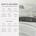 thumbnail image 3 of Noble Linens 8 Piece Patterned Duvet Bedding Bundle, Etched Gate Gray, Cal King, 3 of 6