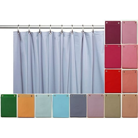 Elegant Home Heavy Duty Vinyl Shower Curtain Liner With 12 Metal Grommets Morning Glory