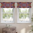 thumbnail image 2 of LALILO Kitchen Curtain Valance With Paisley Silk Art Rod Pocket Window Curtain 52"x 18" Set of 2, 2 of 5