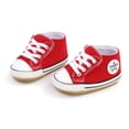thumbnail image 2 of Baby Cute Fashion Canvas Crib Shoes Non-slip Toddler Shoes Soft Sole Sneakers Walking Shoes,Red,M, 2 of 5