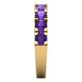 thumbnail image 4 of 1.53 ctw Wedding Band for Women - 18K Yellow Gold Natural Amethyst Stackable Eternity Ring, 4 of 6