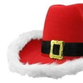 thumbnail image 3 of BLESIYA Christmas Cowboy Hat Comfortable Women Men Wide Brim Santa Claus Western Hat for, 3 of 8
