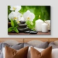 thumbnail image 3 of wall26 Canvas Print Wall Art Basalt Stones &amp; Orchids on Wood Panel Nature Floral Photography Realism Rustic Colorful Multicolor Ultra for Living Room, Bedroom, Office - 24"x36", 3 of 5