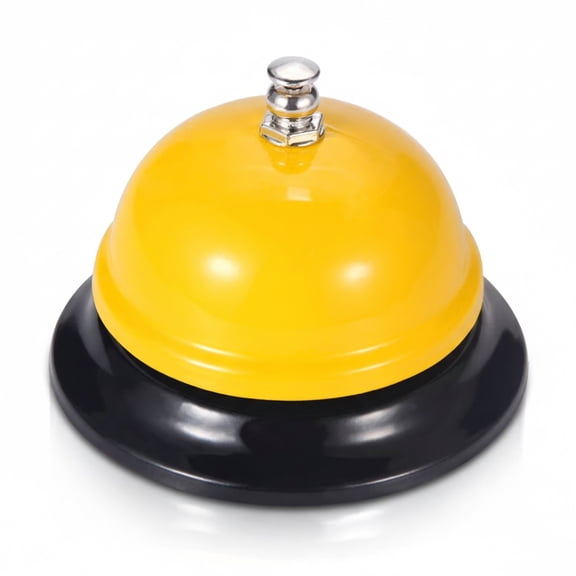 I-MART Desk Bell Service Bell for Office Hotel Classroom School Dinner Kitchen Restaurants Yellow Call Bell with Loud Clear Ring