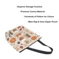 thumbnail image 3 of FORMRS Womens Canvas Tote Bag with Zipper Inner Pocket Shoulder Handbag, Fall Acorns Pattern, 3 of 7