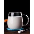 thumbnail image 3 of Juego de 4 tazas de vidrio de borosilicato alto, tazas de café de vidrio transparente, juego de cristalería grande, tazas de vidrio de 16 onzas con asas, también se pueden dar como regalo, 3 of 4