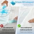 thumbnail image 5 of King Size Waterproof Mattress Pad Protector, Breathable Quilted Mattress Cover Noiseless Waterproof Fitted Sheet Mattress Topper Up to 21" Deep Pocket, 5 of 8