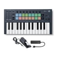 thumbnail image 1 of Novation FLkey Mini driver de teclado MIDI de 25 teclas para FL Studio Bundle con pedal de sustain y, 1 of 8