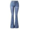 thumbnail image 2 of Vedolay Women's Plus Size Pants Womens 2023 High Waisted Wide Leg Flare Denim Pants,B XL, 2 of 5
