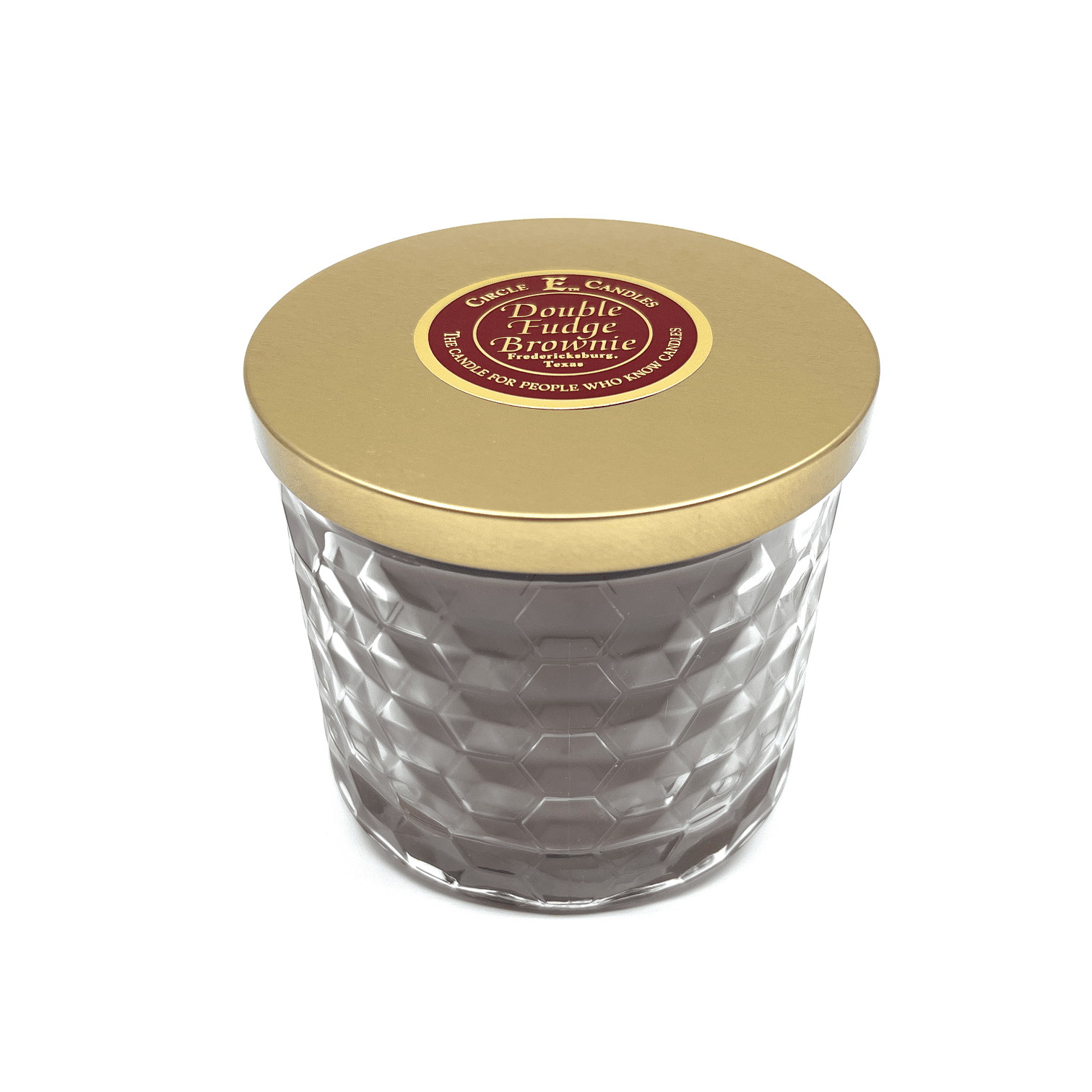 Circle E Candles, Double Fudge Brownie Scent, Medium Size Jar Candle