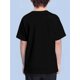 thumbnail image 2 of 1pc comfortable stretch top for boys casual T-shirt printed with BACK T O SCHOOL pattern, short sleeves, round neck, polyester blend, machine washable - perfect for spring/summer outdoor fun, 2 of 7