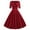 Red, variant on UYISJ Women's V Neck Wrap High Waist Solid Retro 40s 50s 60s Vintage Rockabilly Dress A-Line Swing Tea Cocktail Party Dress RedXXL