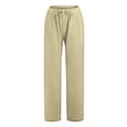 thumbnail image 6 of FEIFLY Pants Polyester Wide Legged Daily Woman Solid Color Leisure Women Trousers, 6 of 9