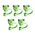 thumbnail image 1 of Harpily Straws 5 PCS Kitchen Tool Reusable Proof Silicone Plug Tips Cover Drinking Dust Cap Cup Accessories 1, 1 of 3