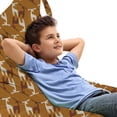 thumbnail image 1 of Winter Lounger Chair Bag, Silhouettes of Elks in Earth Tones Mammals Cartoon Moose Animal Graphic, High Capacity Storage with Handle Container, Lounger Size, White Ginger Redwood, by Ambesonne, 1 of 1