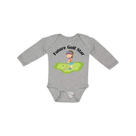 

Inktastic Future Golf Star Girls Golfing Gift Baby Girl Long Sleeve Bodysuit