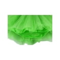 thumbnail image 4 of Womens Classic Elastic 4 Layered Tulle Tutu Skirt, Fluorescent Green, 4 of 4