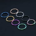 thumbnail image 3 of QQTDFG Surgical Steel Double Stack Hoop Clicker Nose Ear Hinged Tragus Multicolor Ring-Blue-16g (1.2 mm)-12mm, 3 of 9