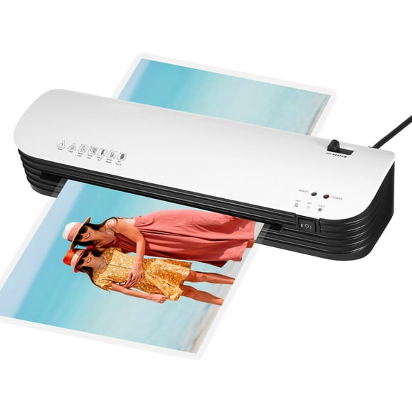 SL299 Laminator Machine Set A4 Size Hot and Cold Lamination 2 Roller System with 20 Laminating Pouches Paper Corner Rounder ABS Button for Home Office School Supplies