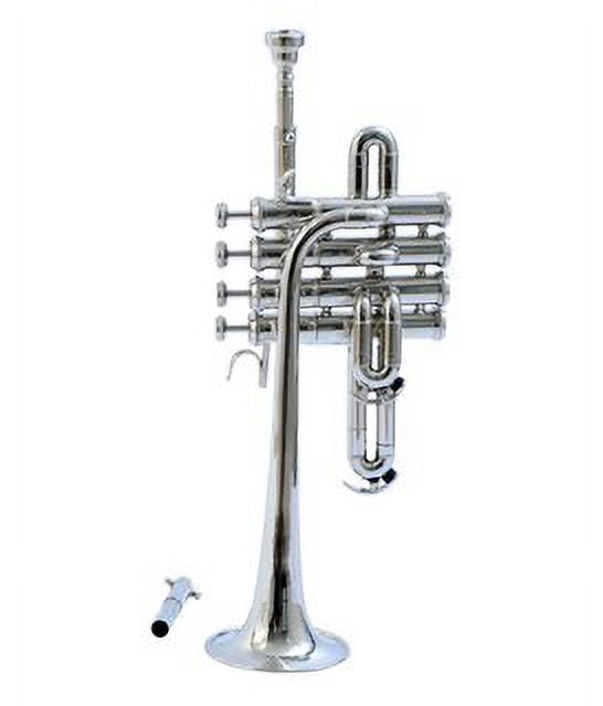 SHREYAS SCX76 India Silver Nickel Piccolo Trumpet With Free Case+Mouthpiece