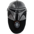 thumbnail image 2 of Star Wars Boys Mandalorian Slipper, Full Body Mando Helmet Novelty Slipper, Grey/Black, Size 12-13 Little Kid, 2 of 6