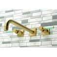 thumbnail image 4 of Kingston Brass KS6057DKL Kaiser Two-Handle Wall Mount Roman Tub Faucet, Brushed Brass, 4 of 7