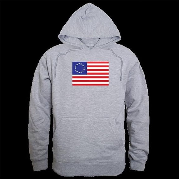 Betsy Ross 2 Graphic Pullover Sweatshirt, Heather Gray - 2XL