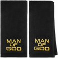 thumbnail image 1 of wonima44 Buryeah 2 Pcs Pastor Hand Towels Christian Embroidered Towels Appreciation Gifts for Christian Church Clergy Father's Gifts(Black,Man of God), 1 of 1