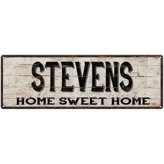 STEVENS Rustic Home Sweet Home Sign Gift 8x24 Metal Decor 108240084122