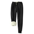 thumbnail image 2 of Simua Pantalons de Jogging en Molleton pour Femmes Bas Resserré Hiver avec Cordon de Serrage Taille Haute avec Poches, 2 of 5