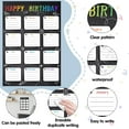 thumbnail image 3 of Happy Birthday Months Poster Birthday Classroom Chart Paper Reusable Black Bulletin Boards Calendars Posters with 10Pcs Seamless Double Sided Adhesive for Wall Decorations Back to School, 3 of 9