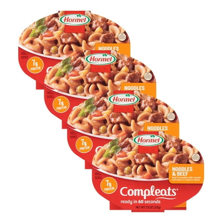 - (4 Pack) Hormel Compleats Noodles & Beef, 7.5 Ounce