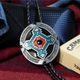 thumbnail image 4 of Attache-cravate Totem Indien Style Rétro en Cuir avec Corde Tressée Bolo, Décorations de Cravate, 4 of 9