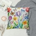 thumbnail image 2 of GOSMITH  Spring Summer Pillow Covers Tulip Daisy Watercolor Flowers Decorative Indoor Throw Pillow Covers Cushion Cover for Home Decor Bedroom Living Room Couch Sofa Bed, 2 of 5