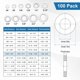 thumbnail image 3 of Uxcell 100-Pack 5/16" Arandelas Planas, 3/4" OD Arandelas de Acero Inoxidable 304 para Tornillos y Tuercas [Plateado], 3 of 6
