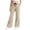 Khaki, variant on MuXiKeJi Clothes Girls Wide Leg Sweatpants Causal Baggy Flared Pants with Pockets Back to School Cute Bottoms 9-10 Years