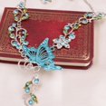 thumbnail image 4 of Necklace Earrings Set Butterfly Fashion Wedding Necklace Rhinestone Earrings, 4 of 10